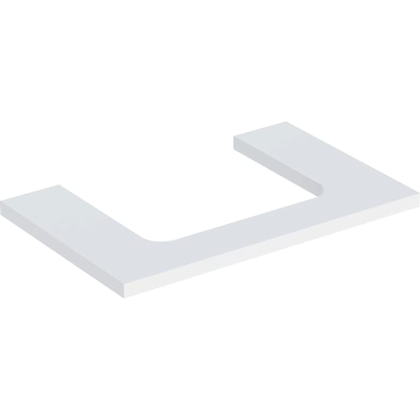 Geberit ONE WT-Platte, Ausschnitt mi. für AWT 75x3x47cm, weiß matt