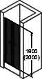 Hüppe DA 501 Design pure 4-Eck PTN 100 H:2000 silber matt klar