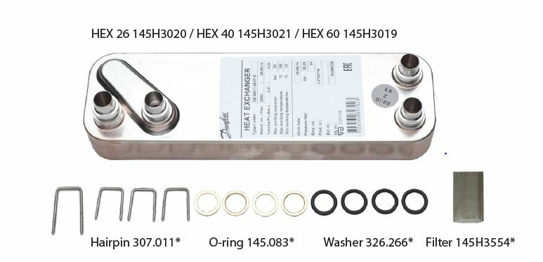 Danfoss Service Kit HEX StS 40 für COMPLETE