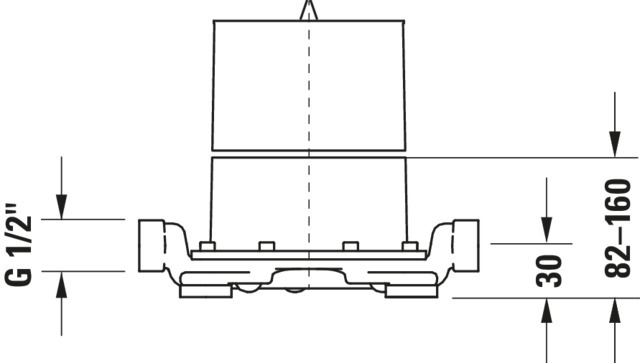 DU Grundkörper UP bodenstehend G1/2"