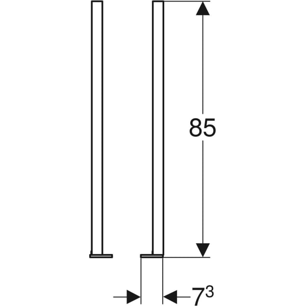 Geberit Duofix Set Fußverl. für Fußbodenaufbau 20-40 cm