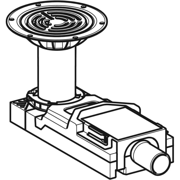 Geberit DBD-Abl. f. Bodenblg. Vinyl (PVC), Estrichhöhe am Einl. 94-114mm d=40mm