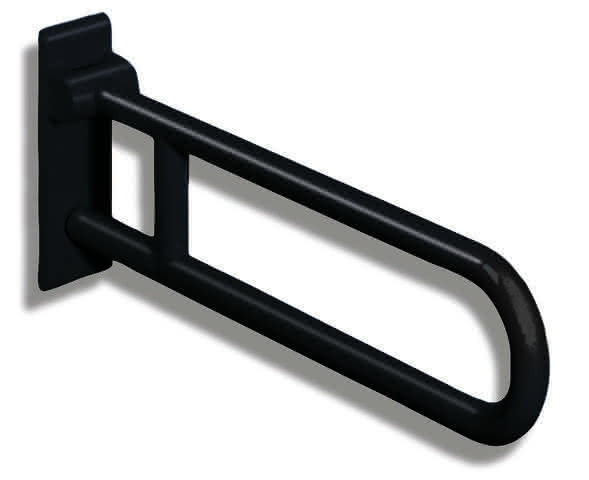 HEWI Stützklappgriff drehb. Ser 801, L:750mm, Stahlkern anthrazitgrau