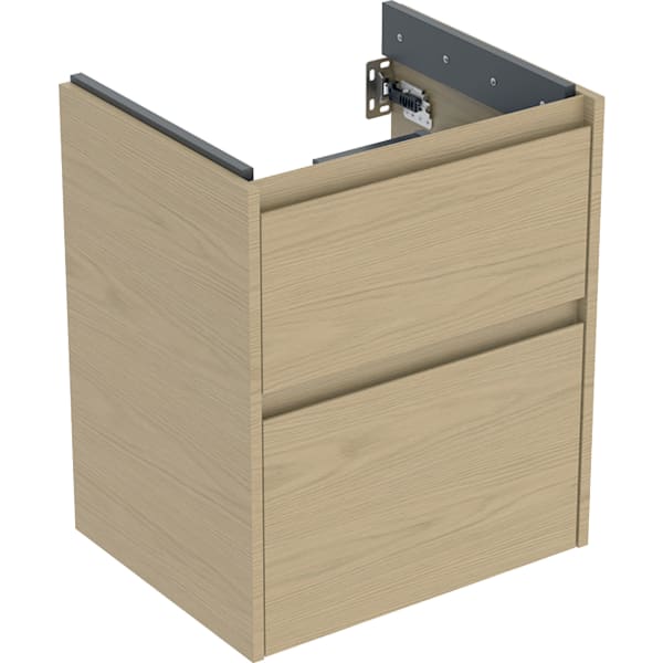 Geberit Renova Plan US f. WT, m. 2 Schubladen 50,4x60,6x40,4cm, Eiche natur