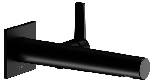 KEUCO EHM-WT-Mischer E11 51116, W.-Mont., Ausl. 187 mm, sw-matt
