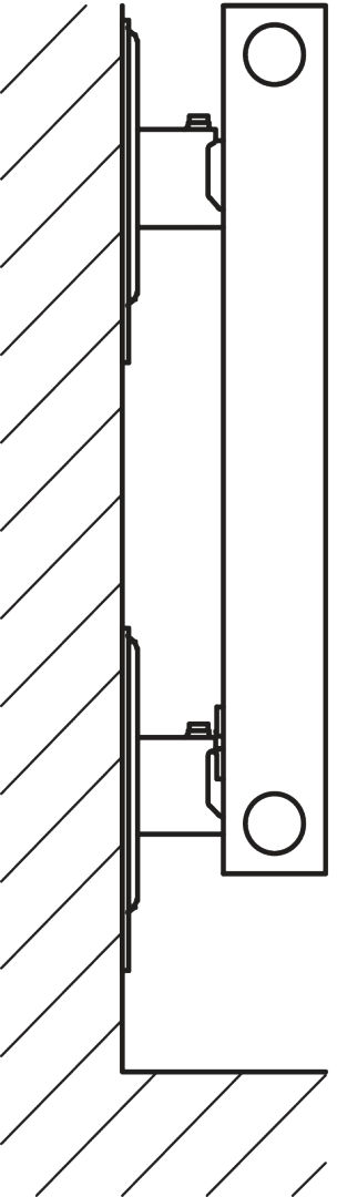 Kermi Heizwand HHN Typ10 BH1400x43x1000 QN1350, RAL9016, 6bar, o. Abd, ANB12