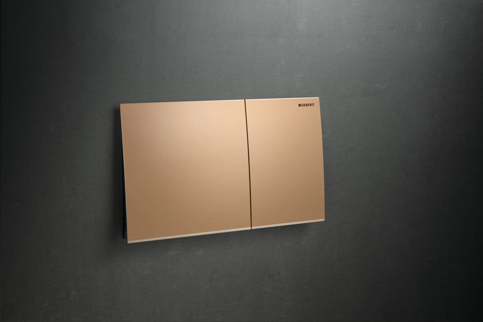 Geberit Sigma70 BetPl., eckig, f. 2-Mengen-Sp rotgold gebürstet, Etc