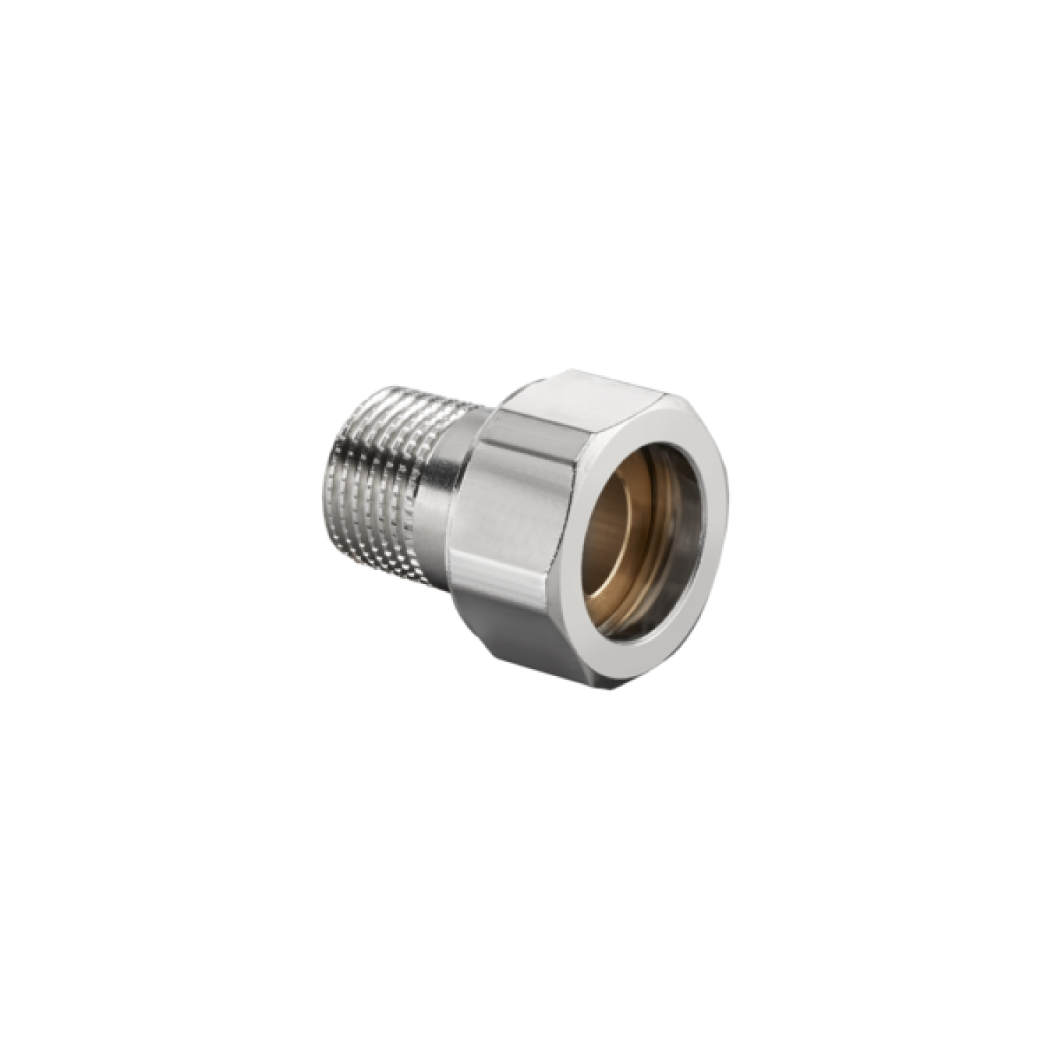 OVENTROP-Verschraubung, flachdichtend z.Heizkörper,DN20, 1/2" AG u. ÜM 1" IG