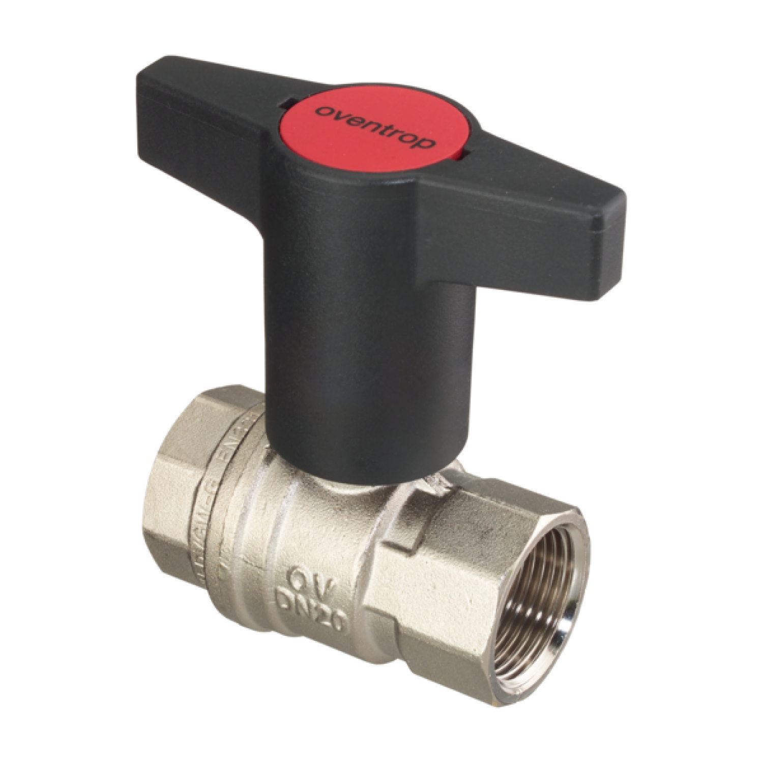 OVENTROP-Kugelhahn "Optibal",Knebelgriff DN25, 1"IG, PN16, Messing