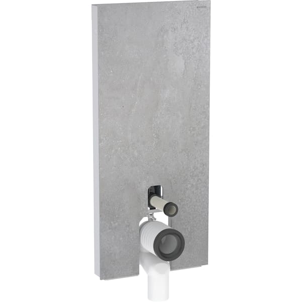 Geberit Monolith Plus Sanitärmodul f. SWC 114cm Steinzeug Betonoptik, Aluminium