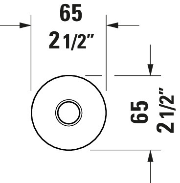 Duravit Brausearm L 200mm, Deckemontage Rosette Rund, Schwarz Matt
