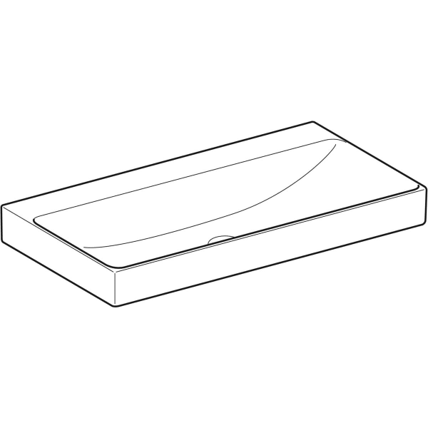 Geberit ONE Waschtisch 90x48 cm o. Hl., o. Ül., weiß, KeraTect