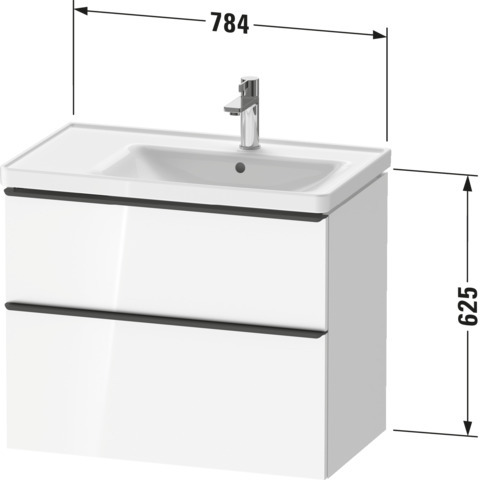 DU D-Neo WTU,237080,AZ,1,SBK:1,Gr:Chrom 784x452x625mm,Wandh,Nussb.Dkl.Matt,Dek.