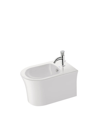 Duravit Wandbidet White Tulip, 540mm, Weiß mit ÜL, mit HLB, 1 HL, WGL