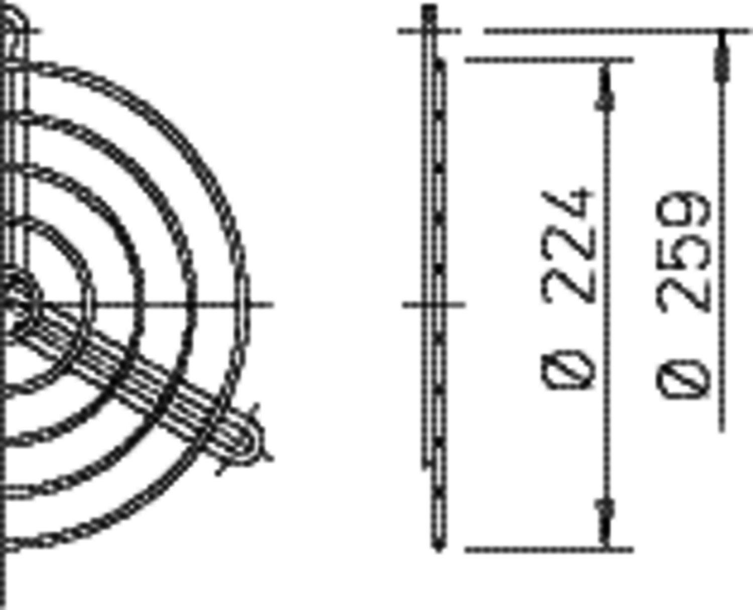 Helios SG 200 Schutzgitter zu Rohrflansch
