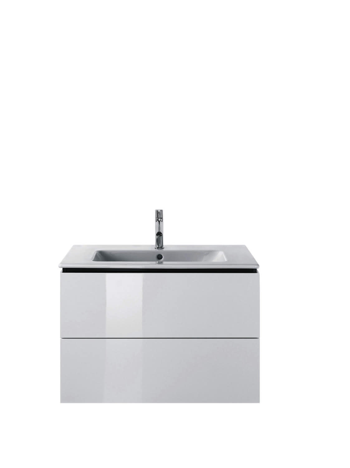 DU Möbelwaschtisch ME by Starck 830 mm mit ÜL, mit HLB, 1 HL, weiß WonderGliss