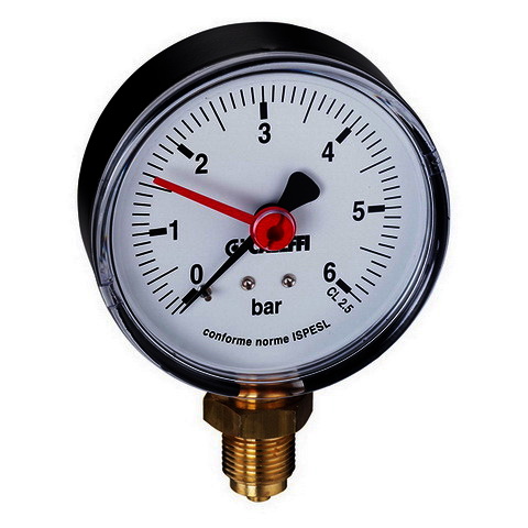 CA Manometer 0-10 bar, 50 mm Durchmesser 1/4" radial