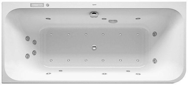 Duravit Happy D.2 Whirlw. 1800x800mm, Ecke L Angef Acryl-VK,Rückens.2,Combi E, Weiß