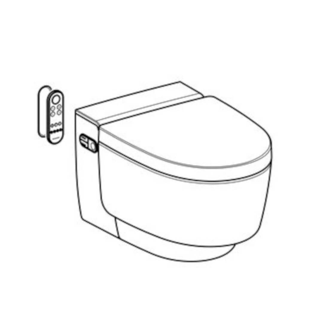 Geberit WC-Komplettanlage AquaClean Mera Classic weiß/alpin + Geberit Entkalkungsmittel für AquaClean 125ml