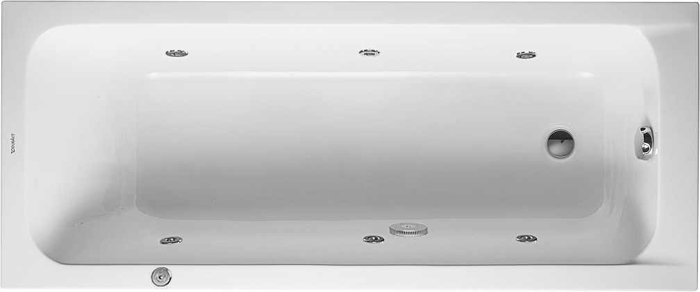 DU DCode Whirlwanne 1700x700mm Einbau Acryl, 1RS Variab.,Jet -Project, Weiß