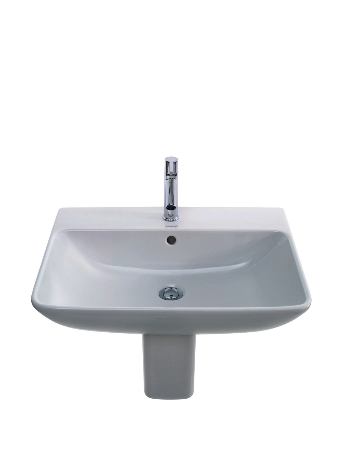 DU Waschtisch ME by Starck 650 mm mit ÜL, mit HLB, 1 HL, weiß WonderGliss