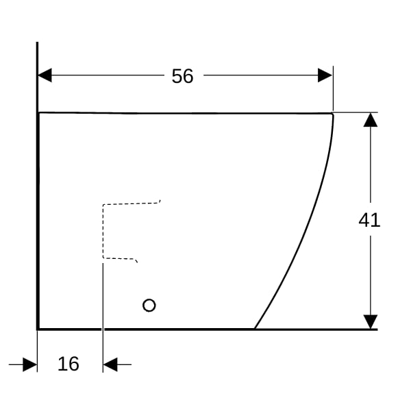 Geberit Stand WC-Tiefspüler T: 56cm f. Geberit AquaClean Tuma, weiß KeraTect