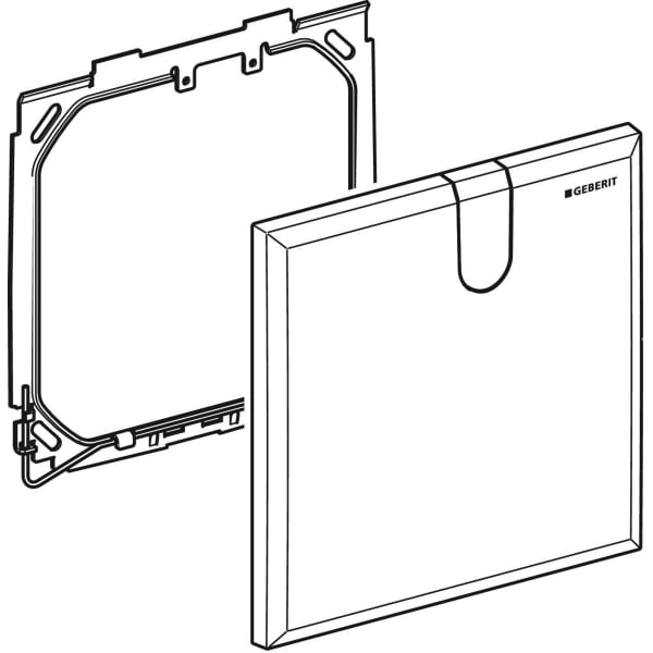 Geberit Abdeckplatte für Waschtischarmaturen mit UP-Funktionseinheit: weiß-alpin