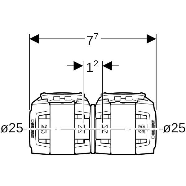 Geberit FlowFit Kupplung PPSU, d25