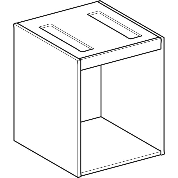 Geberit Korpus für VariForm US mit 2 Schubl. für AS-WT, 45x55,2cm Eiche