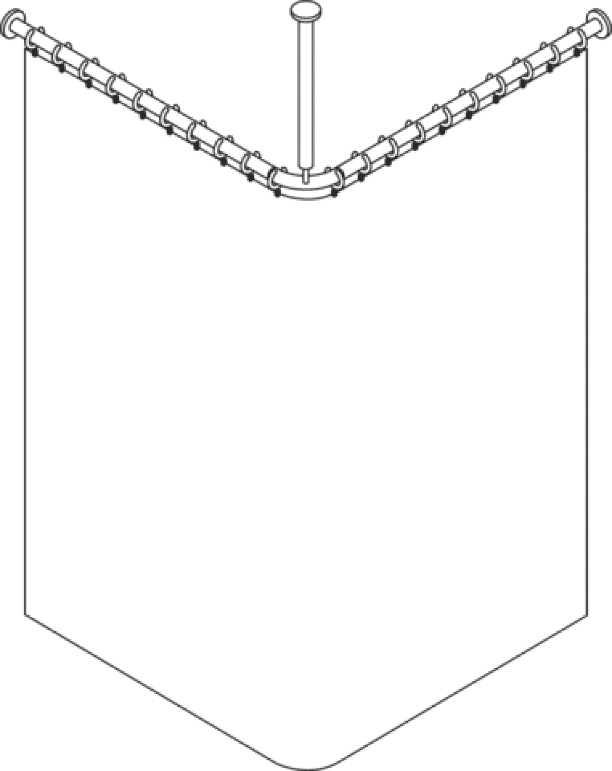 HEWI VH-Stange Ser 801,A1/2:983,kürzb., Deckenabh. A:500, DUVO Poly. reinweiß
