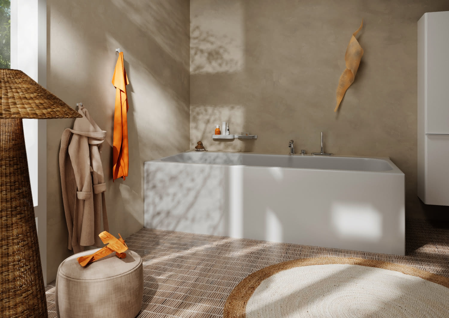 Hansgrohe 3-Loch Wannenrandmischer Tecturis S mit sBox chrom