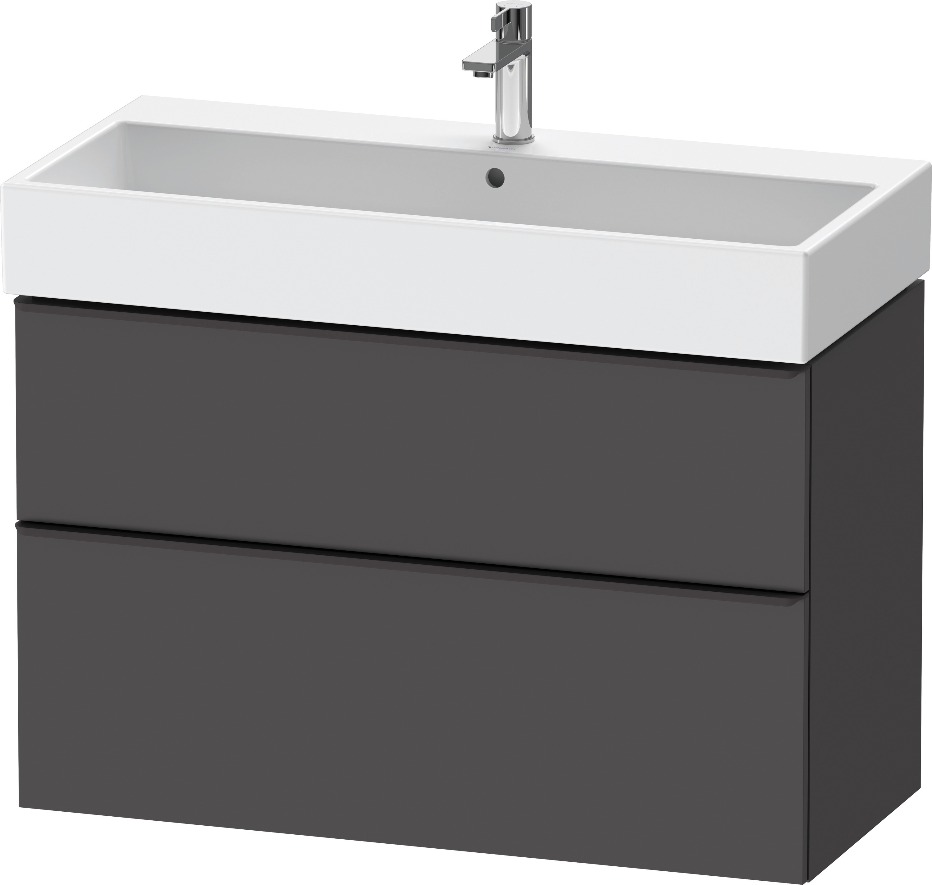 Duravit D-Neo WTU,Ausz:1,Schubk:1,GR:Dia.Schw 984x442x625mm,Wandh,Graphit Matt,Dekor