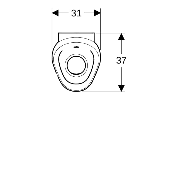 Geberit Preda Urinal, mit integr. Strg. Gen. Zulauf hinten, weiß