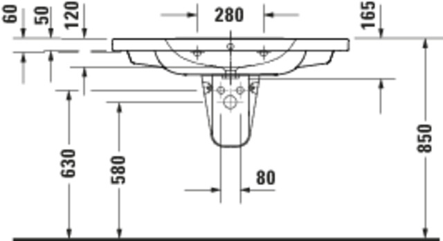 DU D-Code 2.0 MWT 1000x480mm,m.ÜL, Weiß