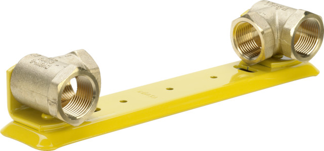 Viega Gaszähler-Anschlussplatte G2325.2 in Rp1 Stahl Viega Gaszähler-Anschlussplatte G2325.2 in Rp1 Stahl