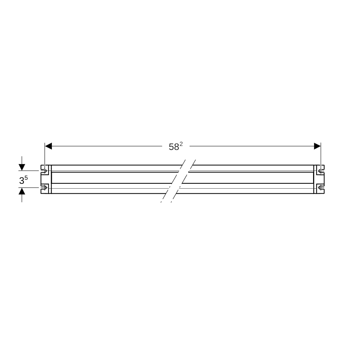 Geberit Steckdosenelement mit Comfort-Licht Modul für WTU 90 cm
