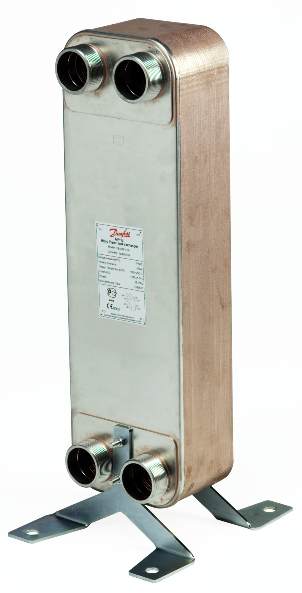 Danfoss gelöteter Wärmeübertrager MPHE XB 59M-1 60 PN25 G 2 A x 52mm