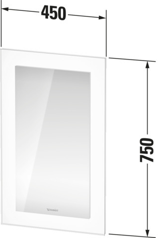 Duravit Spiegel White Tulip WT7060 Weiß (Aluminium) 50x450x750mm