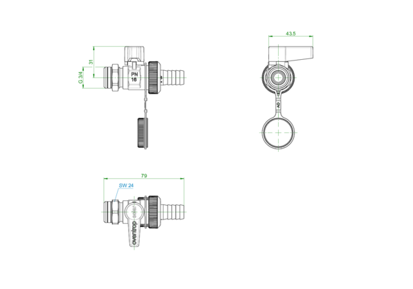 OVENTROP-Kugelhahn "Optiflex" vernickelt DN 15, Durchgang, für Solar OVENTROP-Kugelhahn "Optiflex" vernickelt DN 15, Durchgang, für Solar