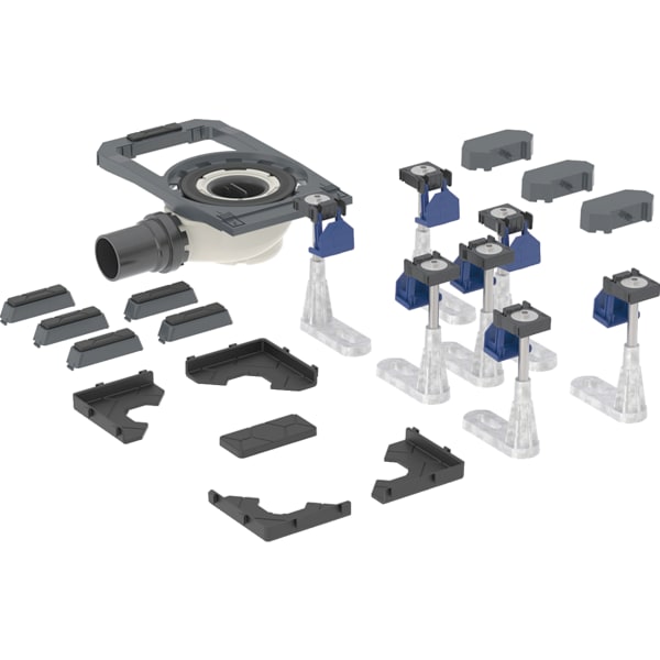 Geberit DW-Abl. m. 7 l. Füßen f. CleanFloor30 Duschfläsche integriert, Siphonhöhe 50mm