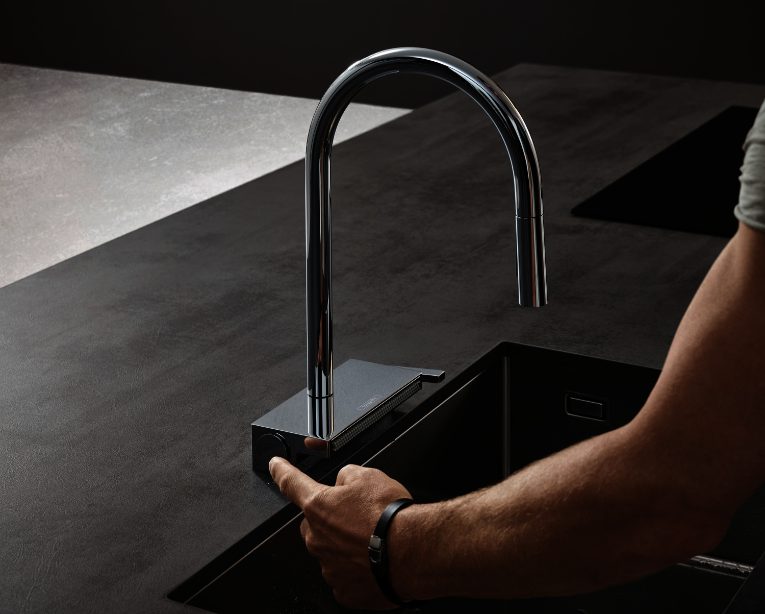 Hansgrohe Spültischmischer 170 Aquno Select M81 Ausziehbrause 3jet sBox chrom