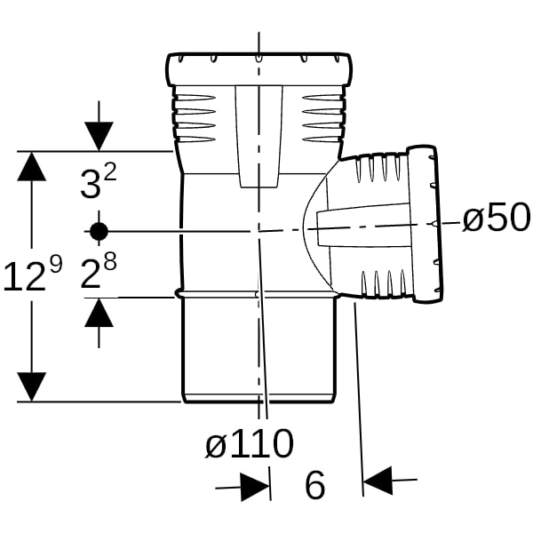 Geberit Silent-Pro Abzweig 87,5Gr d110/50