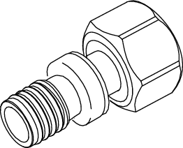 TECEflex Eurokonusverschraubung 3/4" Dim. 16 mit Flex Pressans. Stand. Mess.