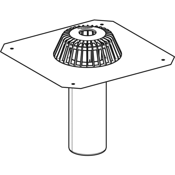 Geberit Dachwassereinlauf mit Anschlussblech d110 6L/s