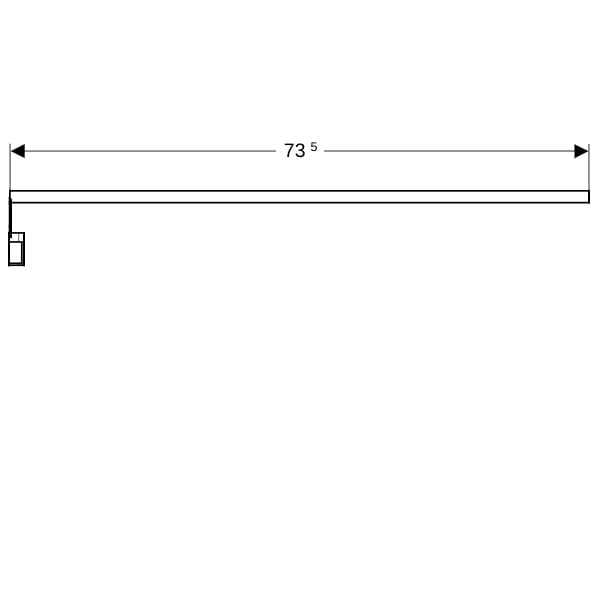 Geberit Lichtleiste für Innenschublade Länge: 73,5cm