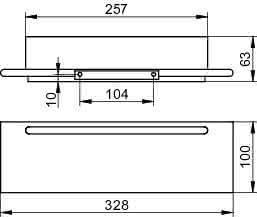 KEUCO Duschablage Edition 400 11559, mit Glasabzieher, Aluminium-silber-eloxiert