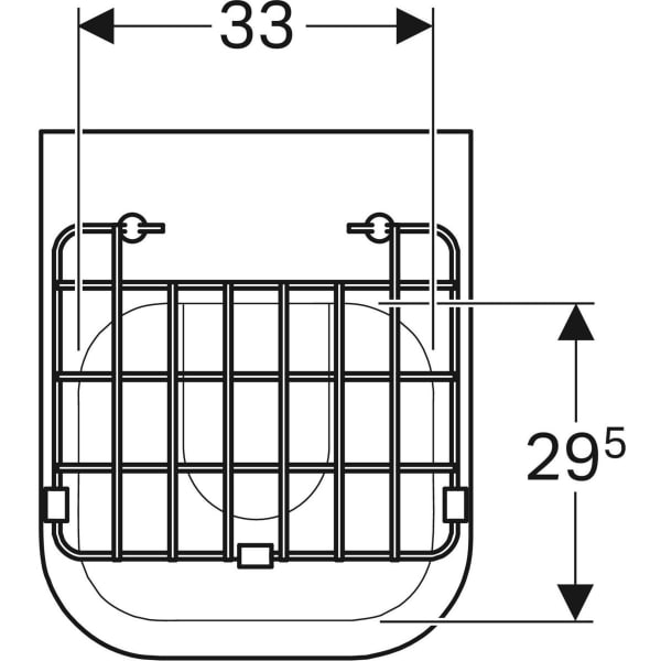 Geberit Publica Set Ausguss m. Klapprost 40x37x49cm, weiß, KeraTect