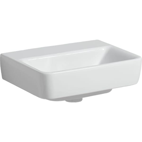 Geberit Renova Plan Handwaschbecken, 45x34cm o. Hl., o. Ül., weiß, KeraTect