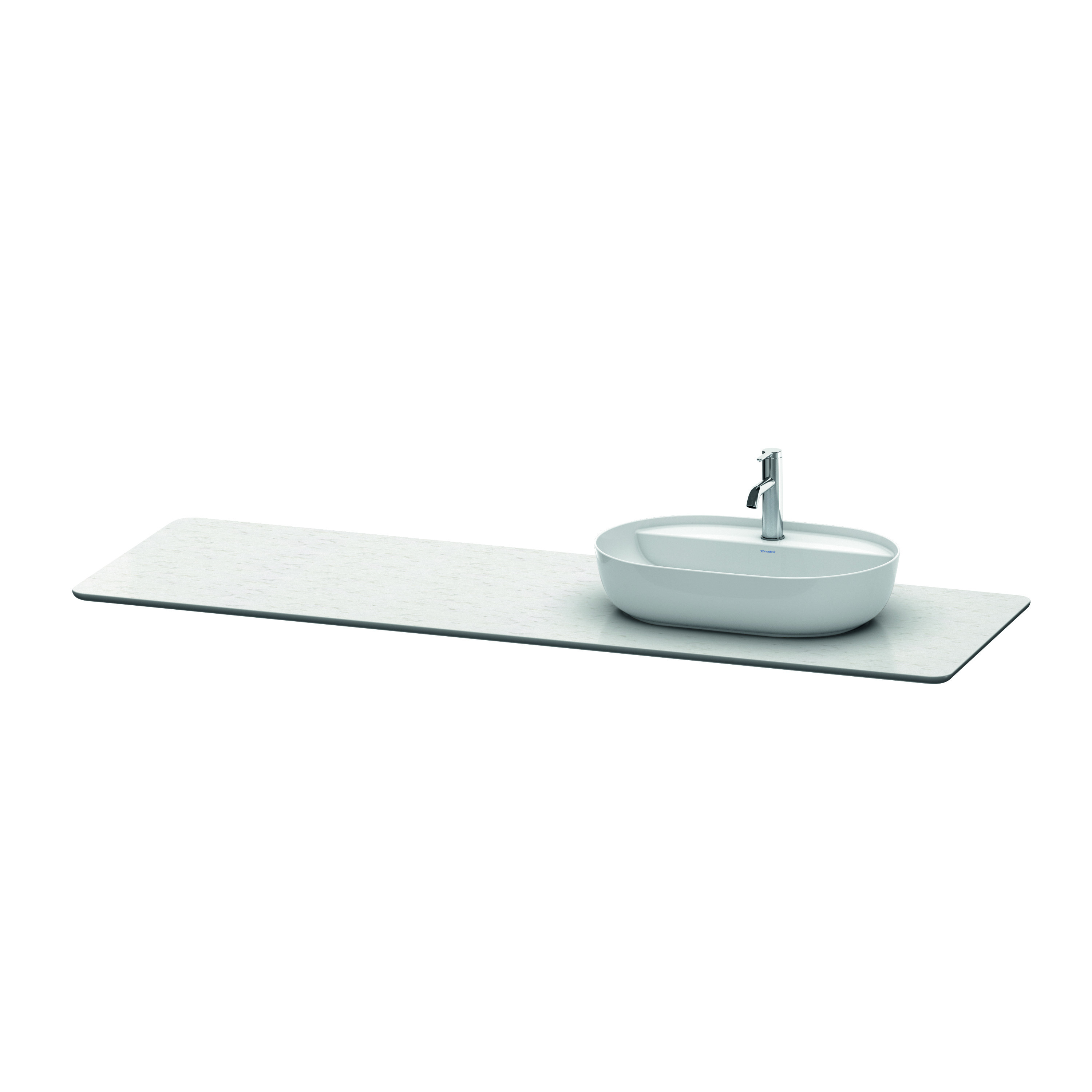 Duravit Quarzsteinkonsole Luv 20x1783x595mm 1 Ausschn.r.,Quarzstein Weiß Struktur