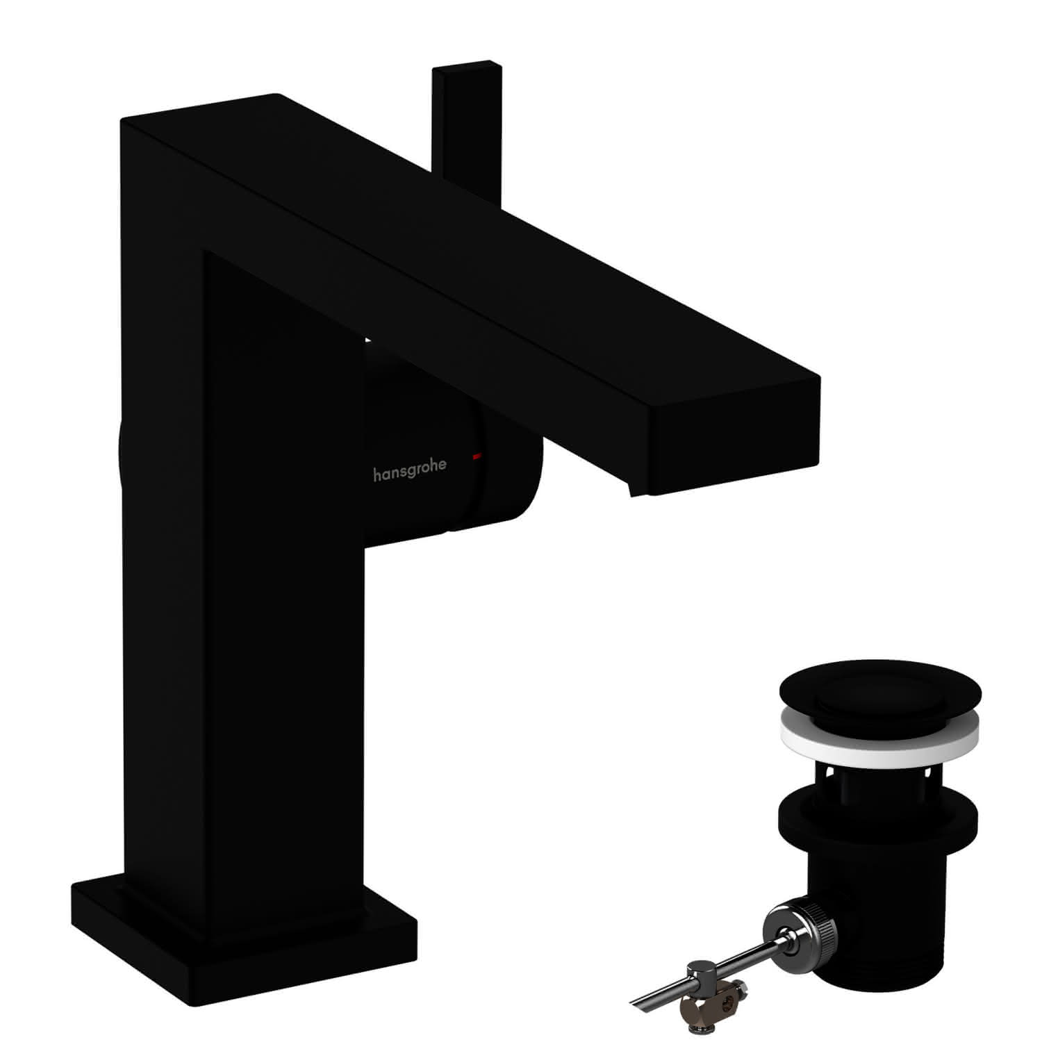Hansgrohe WTM 110 Tecturis E Fine CoolStart mit Zugstangen-Ablaufgarnitur MSW